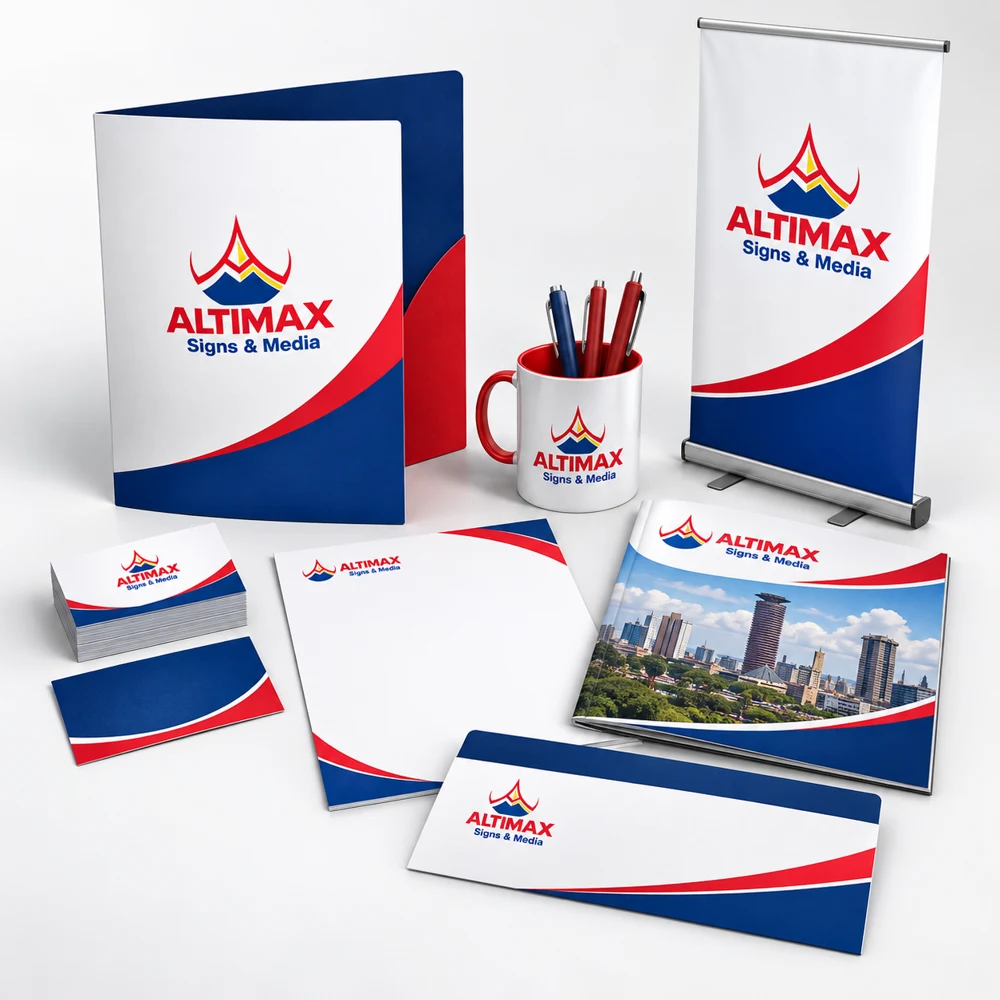 Altimax Signs & Media graphic-design presentation mockup